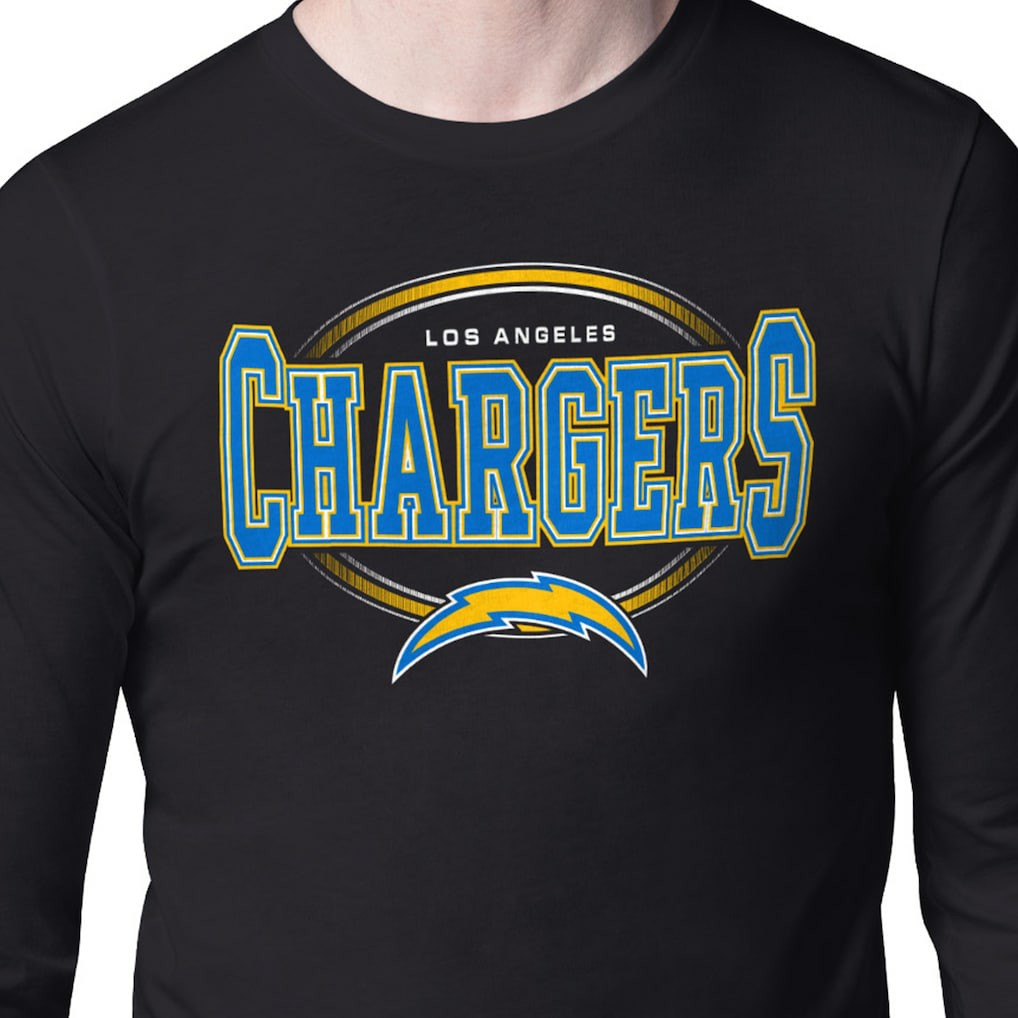 Starter Team Track Graphic Long Sleeve T-Shirt - Los Angeles Chargers T-shirts