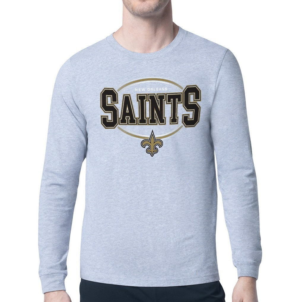 Starter Team Track Graphic Long Sleeve T-Shirt - New Orleans Saints T-shirts