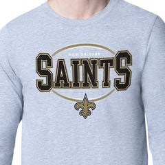 Starter Team Track Graphic Long Sleeve T-Shirt - New Orleans Saints T-shirts