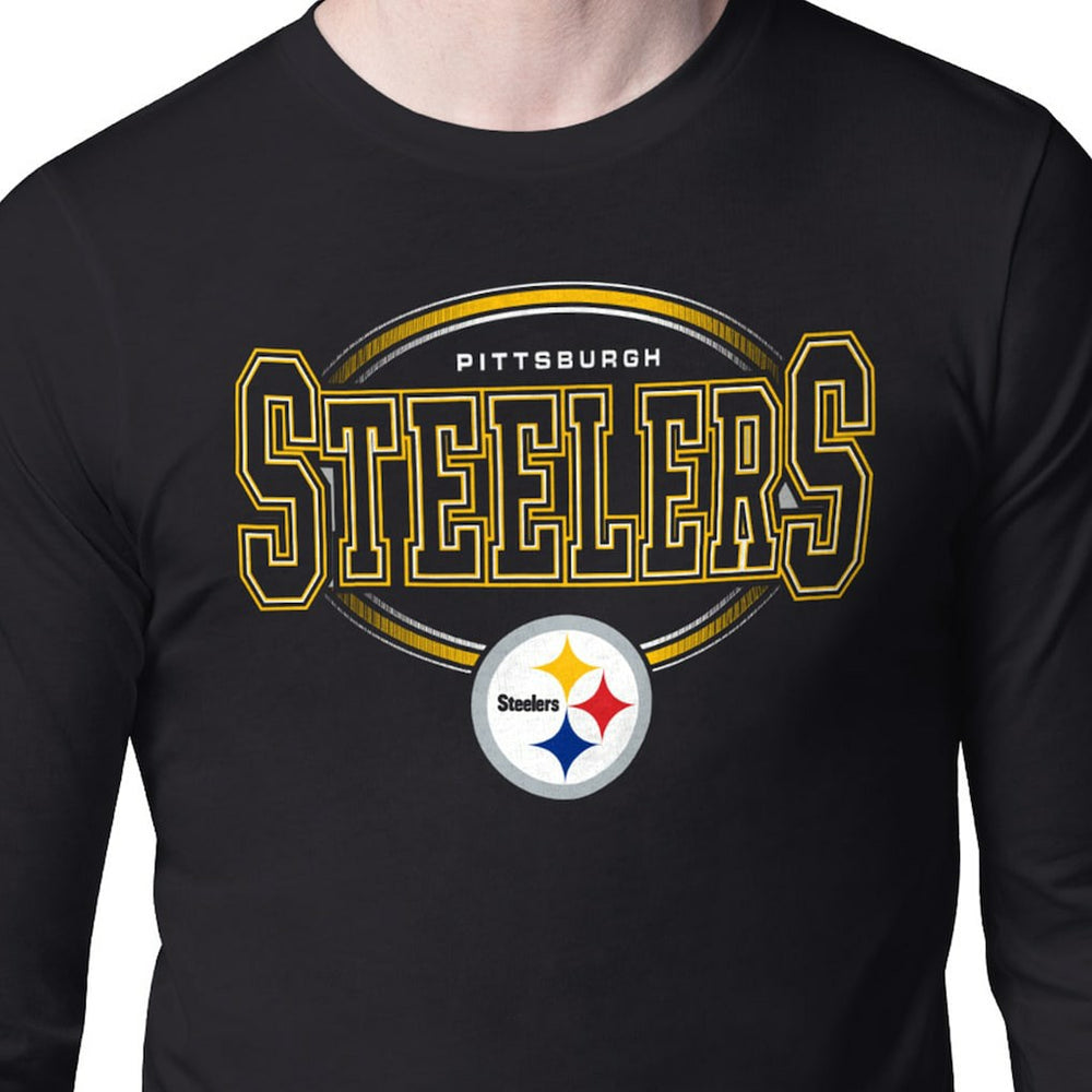 Starter Team Track Graphic Long Sleeve T-Shirt - Pittsburgh Steelers T-shirts