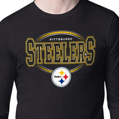 Starter Team Track Graphic Long Sleeve T-Shirt - Pittsburgh Steelers T-shirts