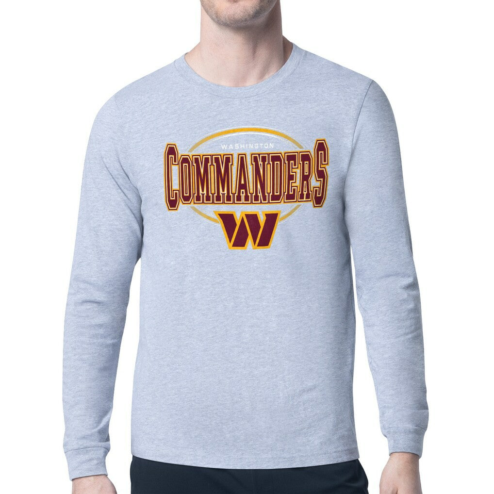 Starter Team Track Graphic Long Sleeve T-Shirt - Washington Commanders T-shirts