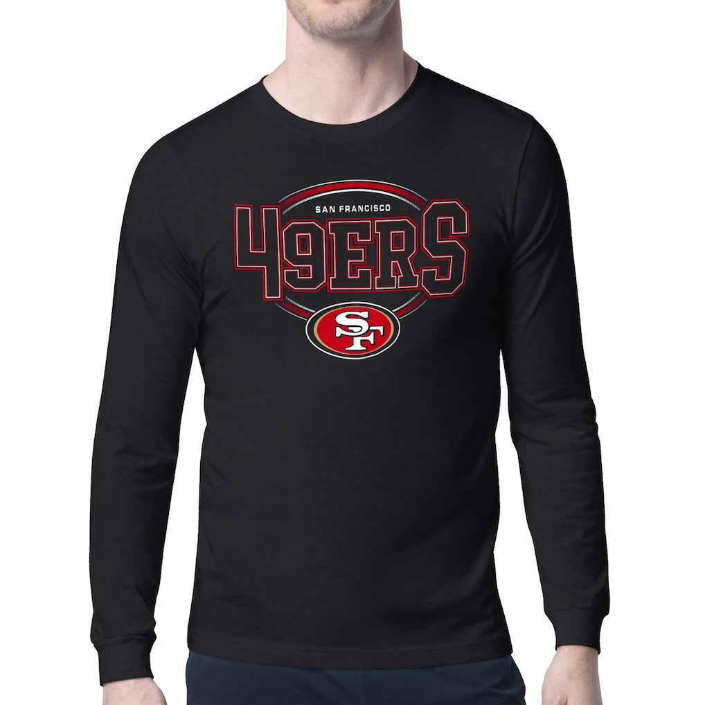 Starter Team Track Graphic Long Sleeve T-Shirt - San Francisco 49ers T-shirts