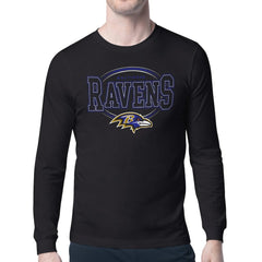 Starter Team Track Graphic Long Sleeve T-Shirt - Baltimore Ravens T-shirts