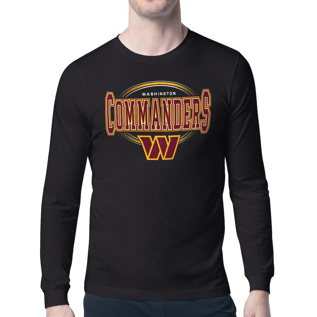 Starter Team Track Graphic Long Sleeve T-Shirt - Washington Commanders T-shirts