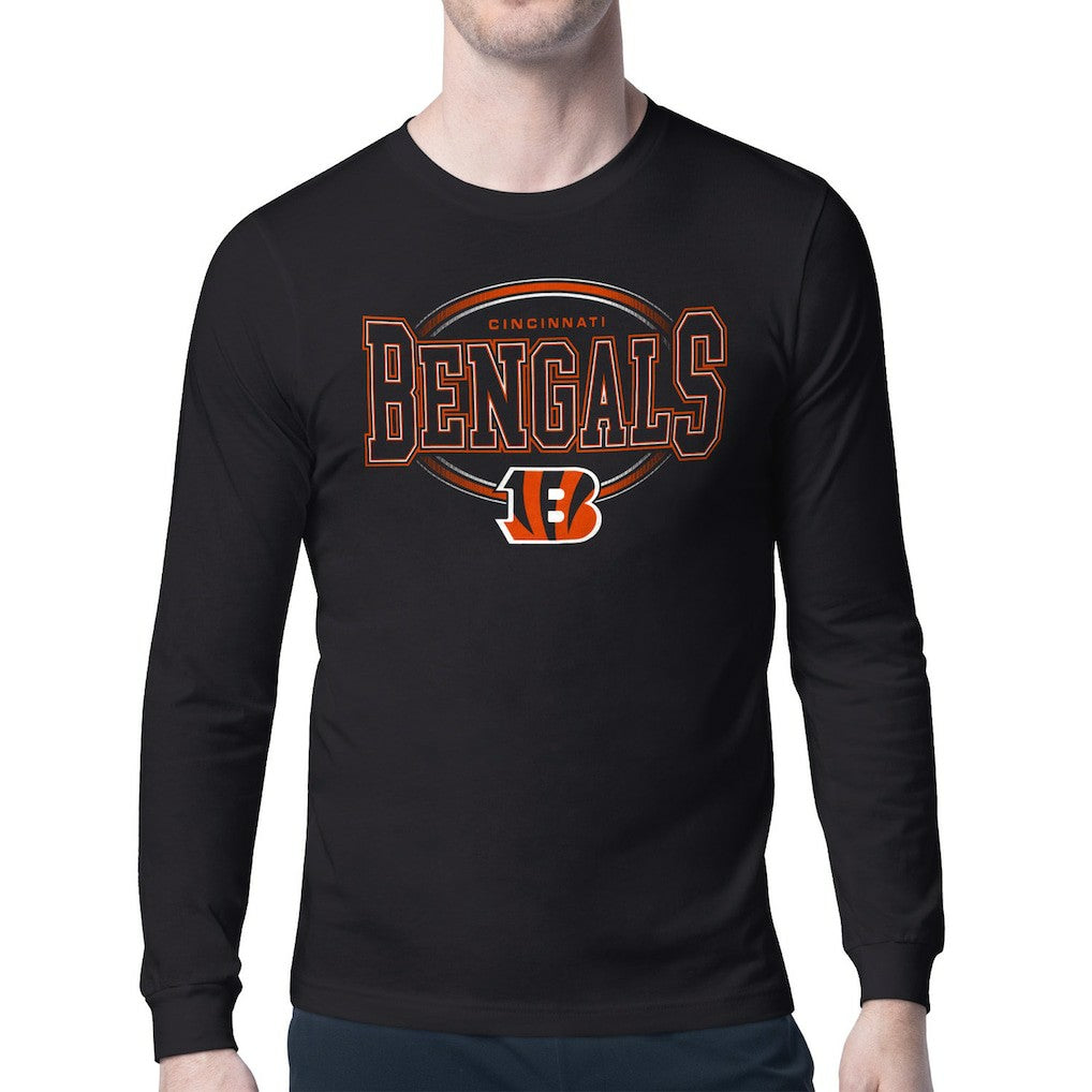 Starter Team Track Graphic Long Sleeve T-Shirt - Cincinnati Bengals T-shirts