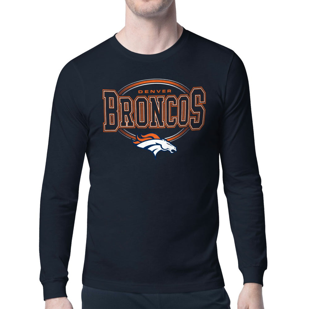 Starter Team Track Graphic Long Sleeve T-Shirt - Denver Broncos T-shirts