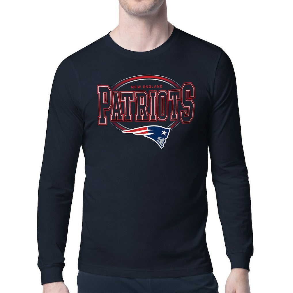 Starter Team Track Graphic Long Sleeve T-Shirt - New England Patriots T-shirts