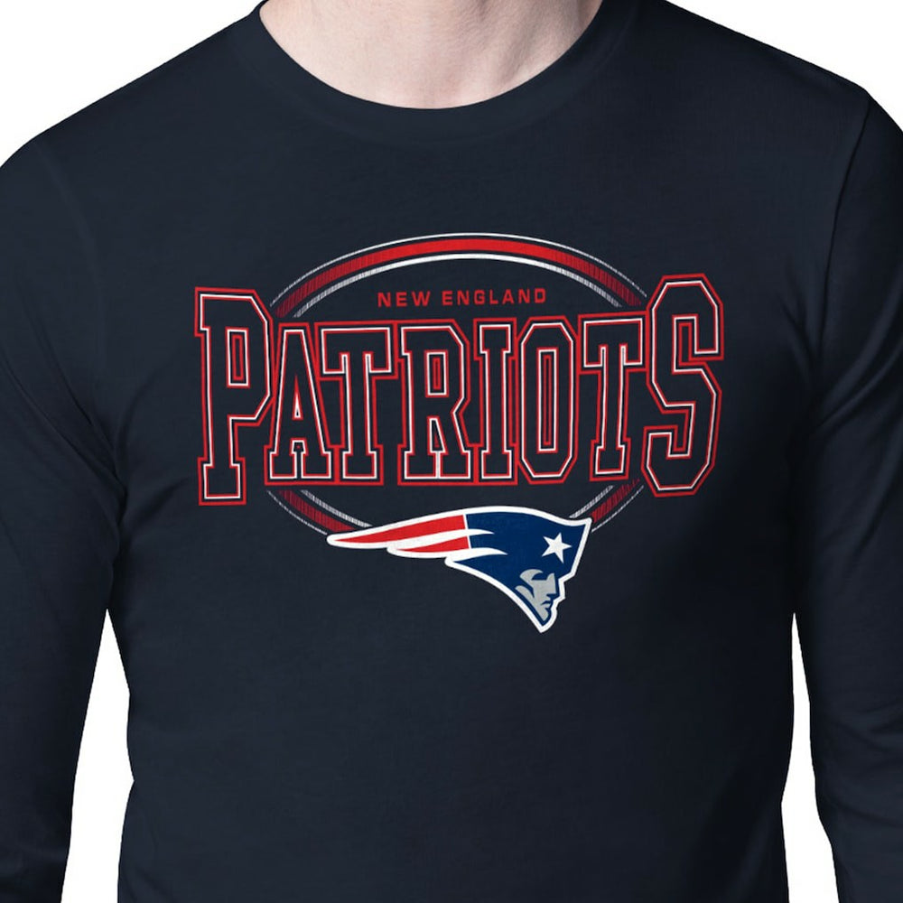 Starter Team Track Graphic Long Sleeve T-Shirt - New England Patriots T-shirts
