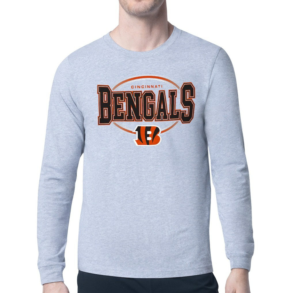 Starter Team Track Graphic Long Sleeve T-Shirt - Cincinnati Bengals T-shirts