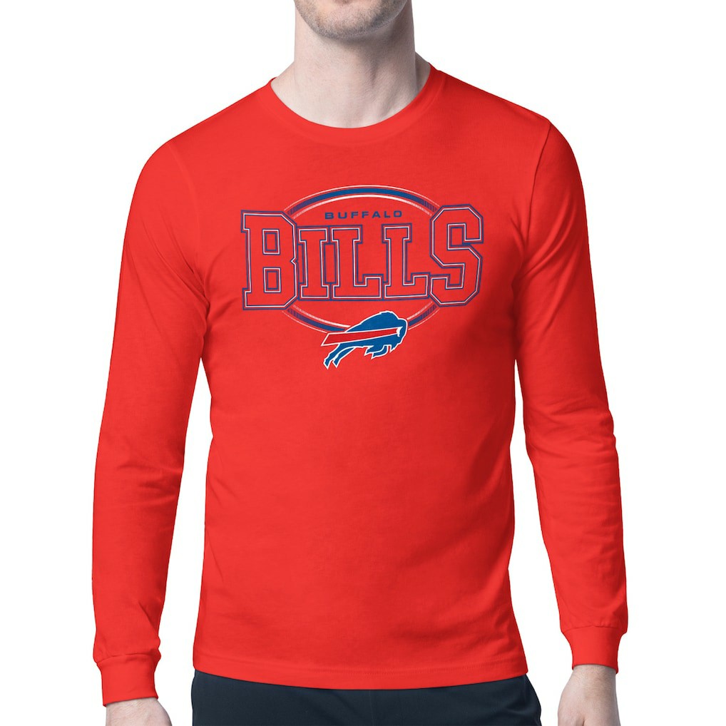 Starter Team Track Graphic Long Sleeve T-Shirt - Buffalo Bills T-shirts
