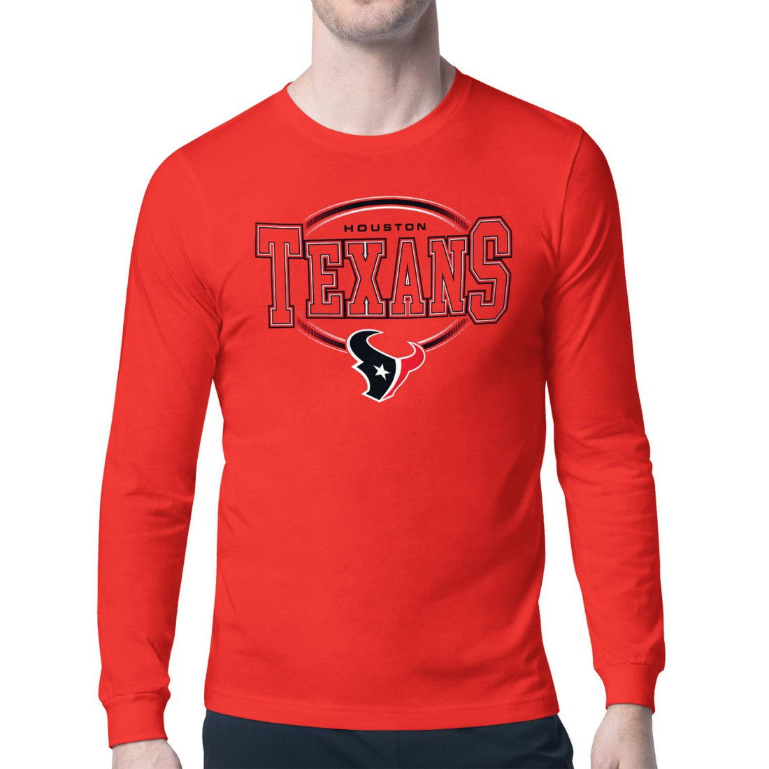 Starter Team Track Graphic Long Sleeve T-Shirt - Houston Texans T-shirts