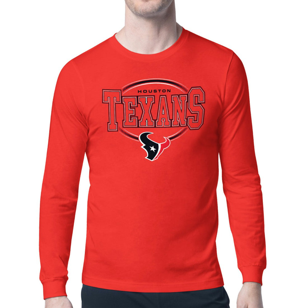 Starter Team Track Graphic Long Sleeve T-Shirt - Houston Texans T-shirts