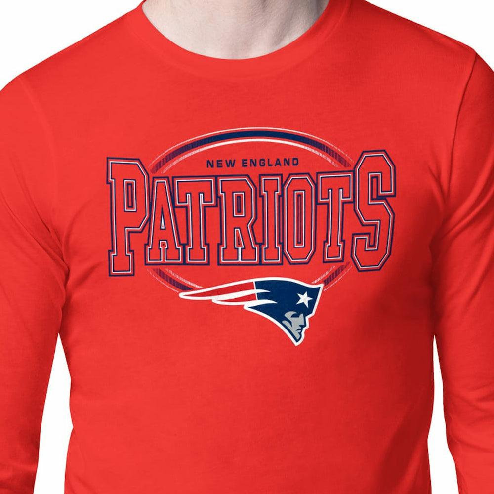Starter Team Track Graphic Long Sleeve T-Shirt - New England Patriots T-shirts
