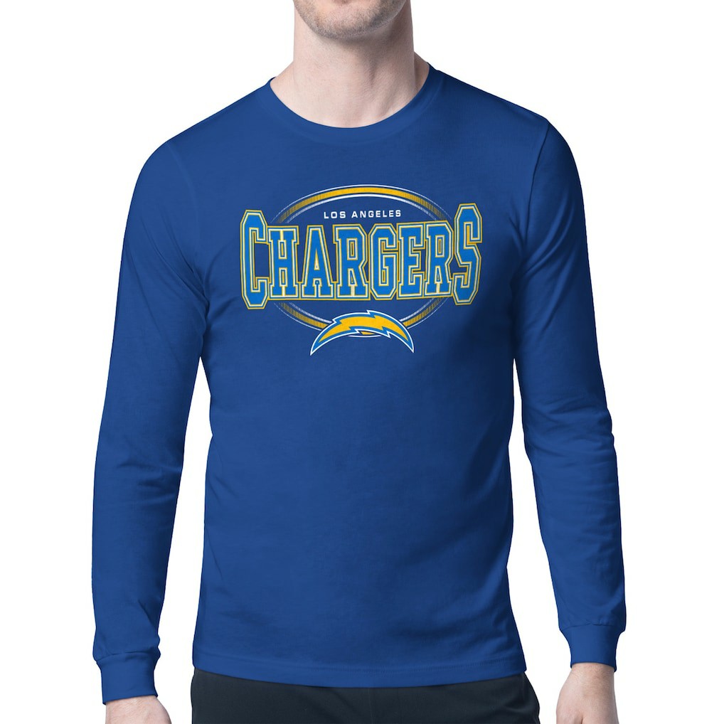 Starter Team Track Graphic Long Sleeve T-Shirt - Los Angeles Chargers T-shirts