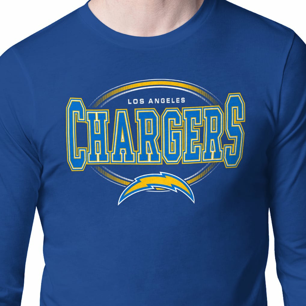 Starter Team Track Graphic Long Sleeve T-Shirt - Los Angeles Chargers T-shirts