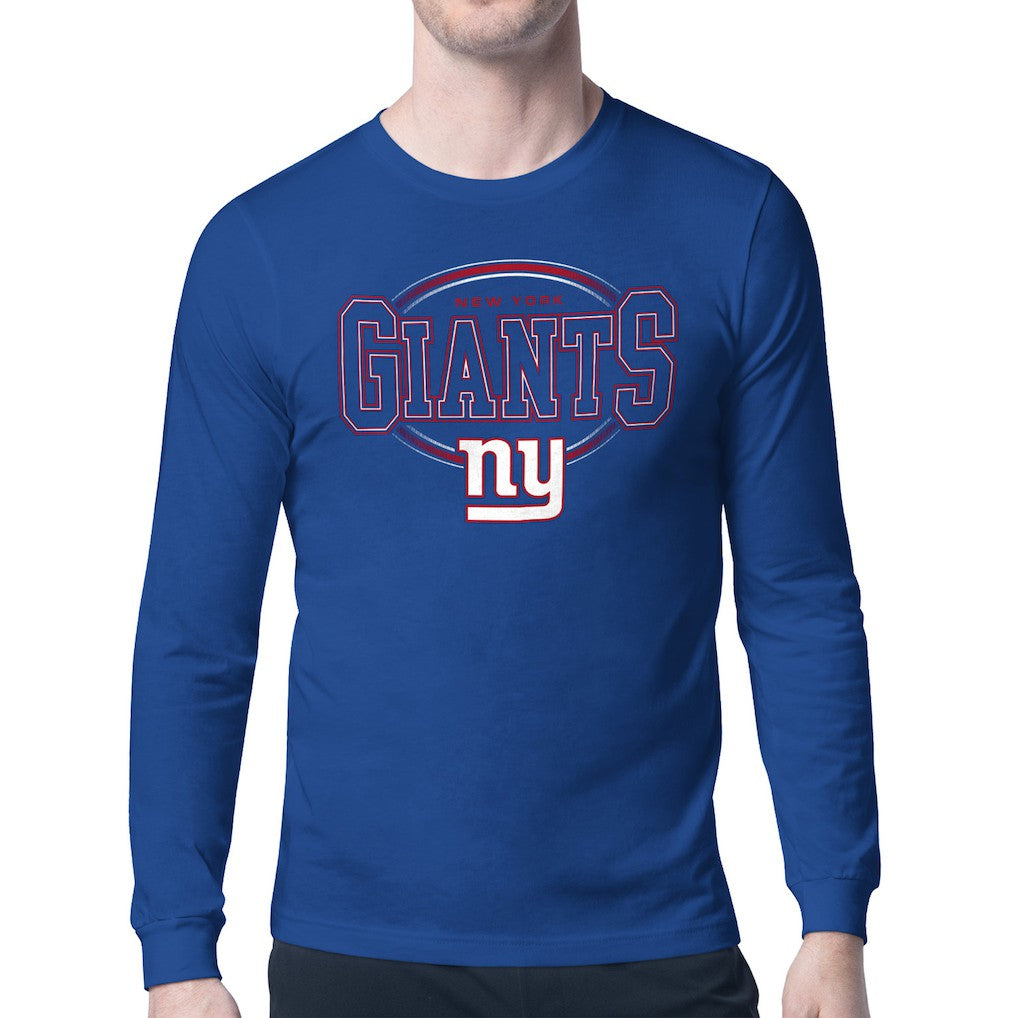 Starter Team Track Graphic Long Sleeve T-Shirt - New York Giants T-shirts