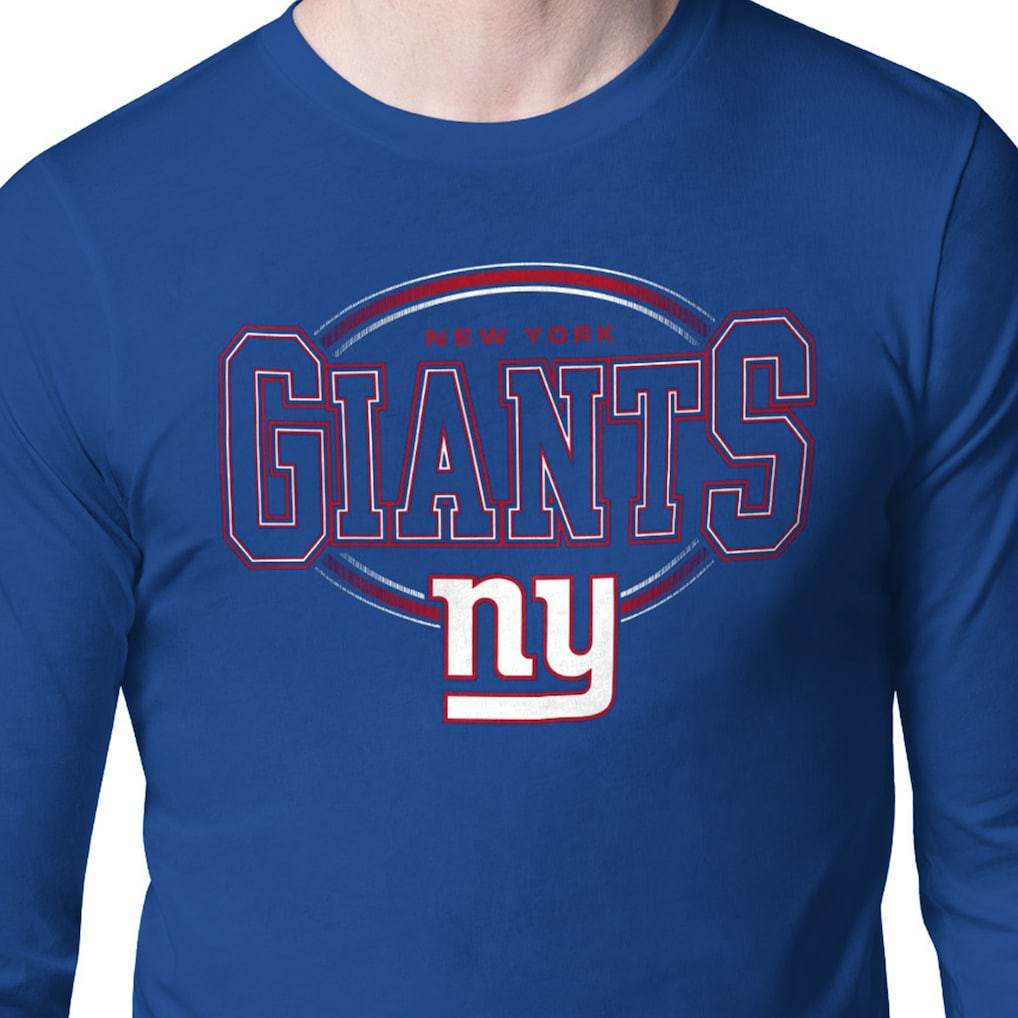 Starter Team Track Graphic Long Sleeve T-Shirt - New York Giants T-shirts