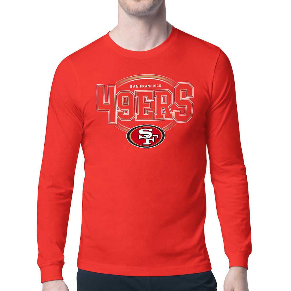 Starter Team Track Graphic Long Sleeve T-Shirt - San Francisco 49ers T-shirts