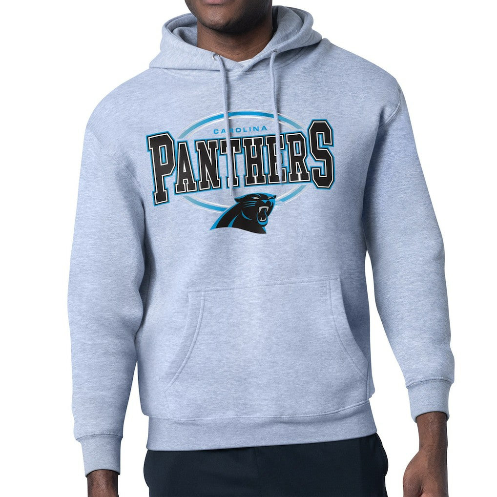 Starter Team Track Graphic Pullover Hoodie - Carolina Panthers Hoodies