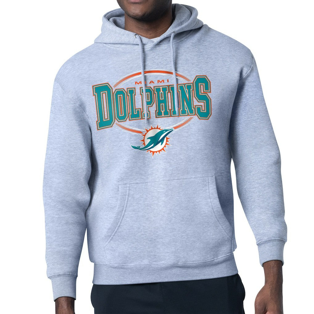 Starter Team Track Graphic Pullover Hoodie - Miami Dolphins Hoodies
