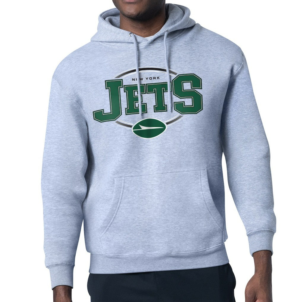 Starter Team Track Graphic Pullover Hoodie - New York Jets Hoodies
