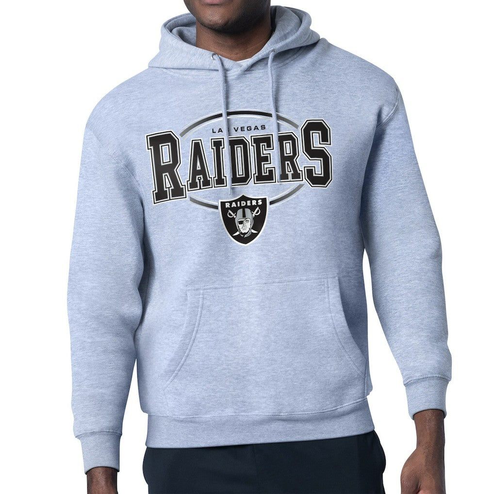 Starter Team Track Graphic Pullover Hoodie - Las Vegas Raiders Hoodies