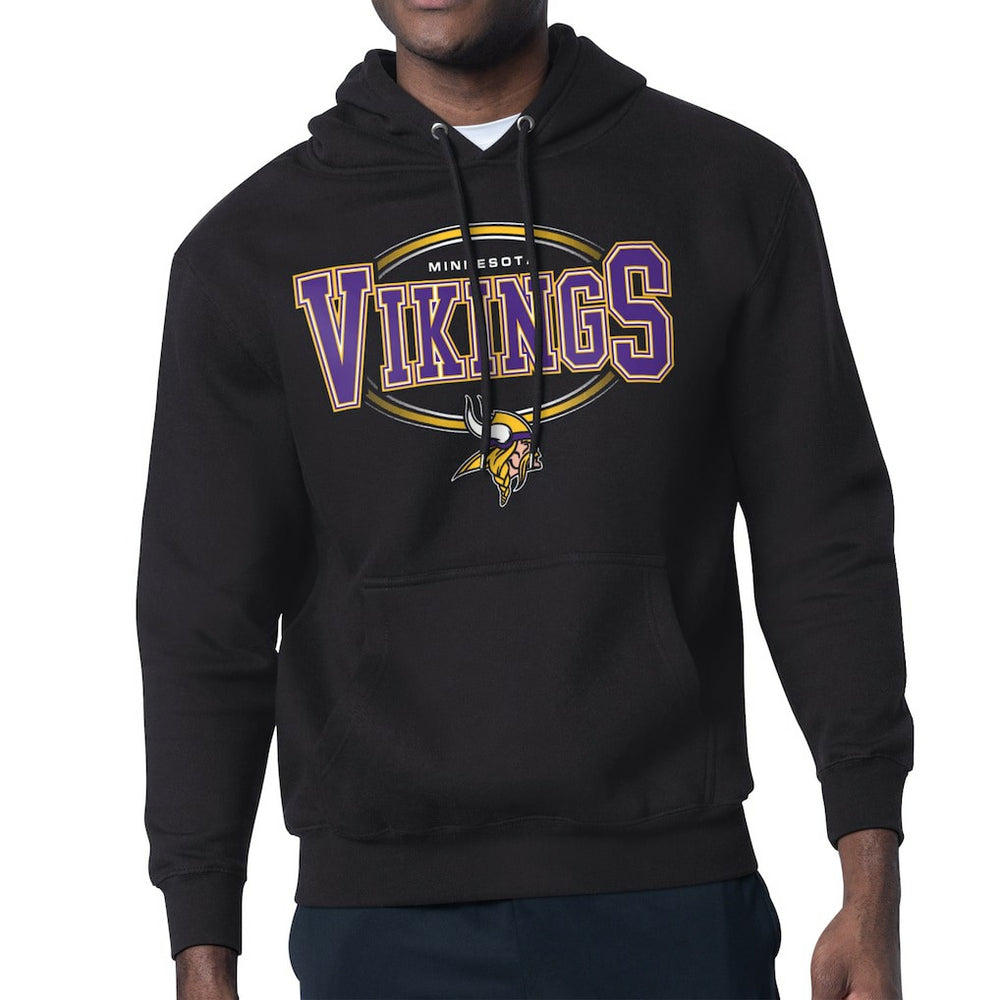 Starter Team Track Graphic Pullover Hoodie - Minnesota Vikings Hoodies