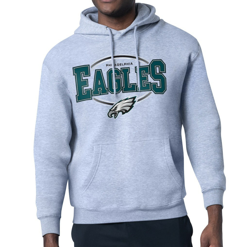 Starter Team Track Graphic Pullover Hoodie - Philadelphia Eagles Hoodies