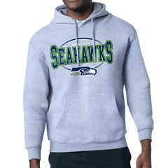 Starter Team Track Graphic Pullover Hoodie - Seattle Seahawks Hoodies