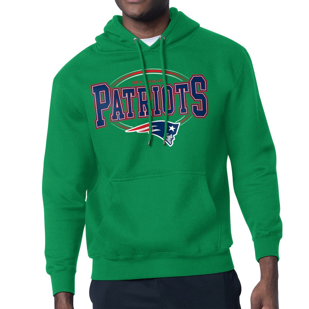 Starter Team Track Graphic Pullover Hoodie - New England Patriots Hoodies