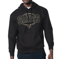 Starter Team Track Graphic Pullover Hoodie - New Orleans Saints Hoodies