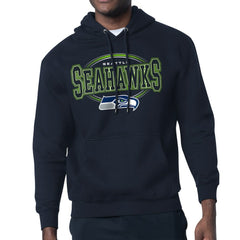 Starter Team Track Graphic Pullover Hoodie - Seattle Seahawks Hoodies