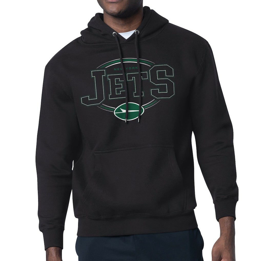 Starter Team Track Graphic Pullover Hoodie - New York Jets Hoodies