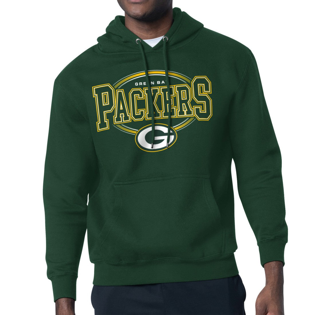 Starter Team Track Graphic Pullover Hoodie - Green Bay Packers Hoodies