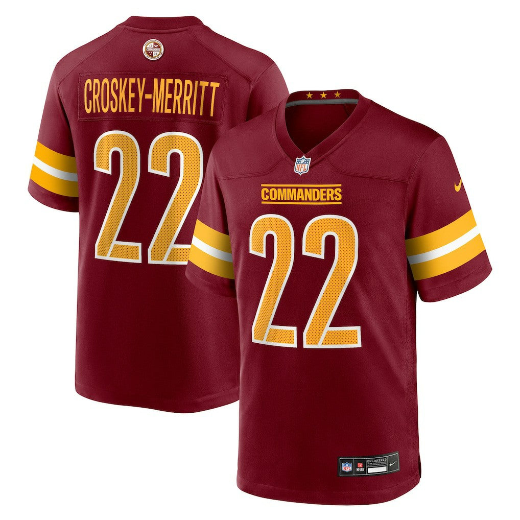 Jacory Croskey-Merritt  Team Game Jersey - Washington Commanders Jerseys
