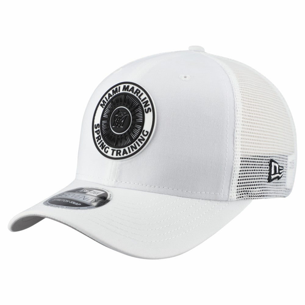 White Miami Marlins New Era 2026 Spring Training Fan Pack 9SEVENTY Adjustable Trucker Hat