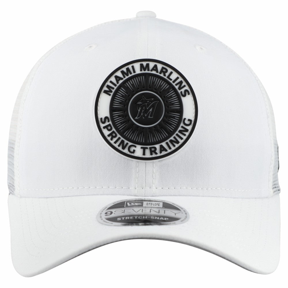 White Miami Marlins New Era 2026 Spring Training Fan Pack 9SEVENTY Adjustable Trucker Hat