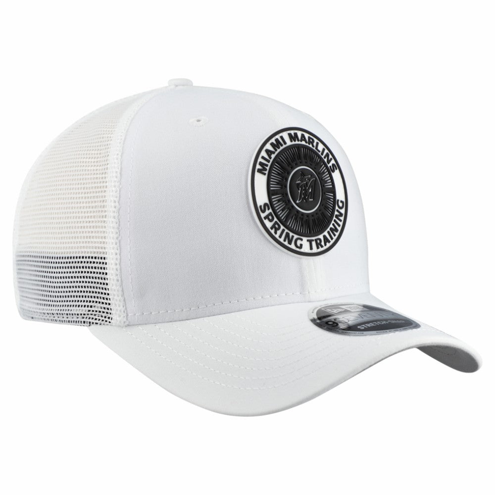 White Miami Marlins New Era 2026 Spring Training Fan Pack 9SEVENTY Adjustable Trucker Hat