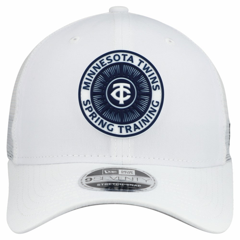 White Minnesota Twins New Era 2026 Spring Training Fan Pack 9SEVENTY Adjustable Trucker Hat