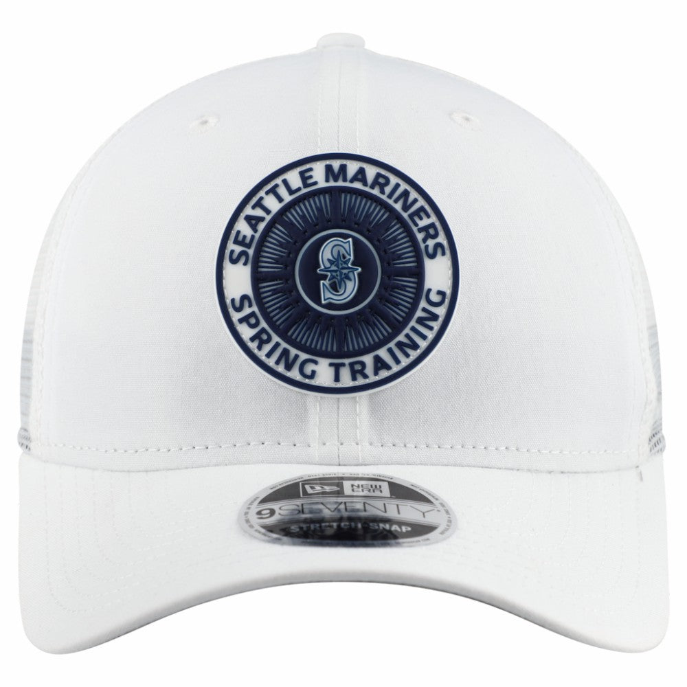 White Seattle Mariners New Era 2026 Spring Training Fan Pack 9SEVENTY Adjustable Trucker Hat