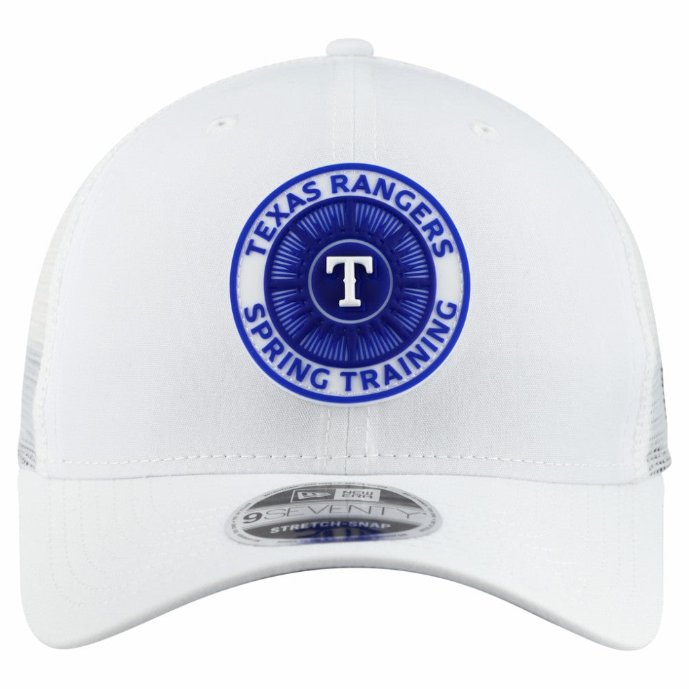 White Texas Rangers New Era 2026 Spring Training Fan Pack 9SEVENTY Adjustable Trucker Hat