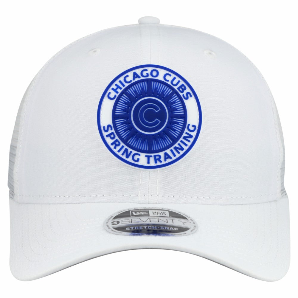White Chicago Cubs New Era 2026 Spring Training Fan Pack 9SEVENTY Adjustable Trucker Hat