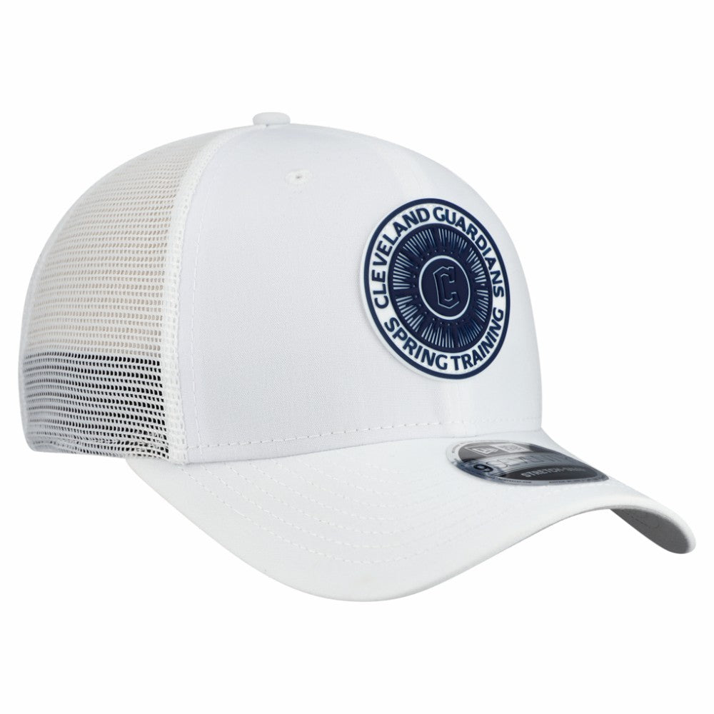 White Cleveland Guardians New Era 2026 Spring Training Fan Pack 9SEVENTY Adjustable Trucker Hat