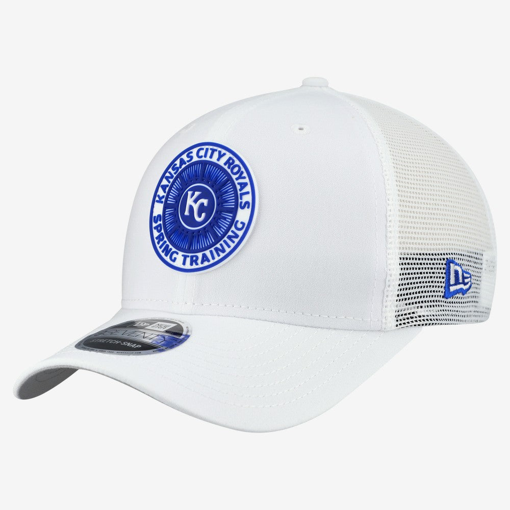 White Kansas City Royals New Era 2026 Spring Training Fan Pack 9SEVENTY Adjustable Trucker Hat
