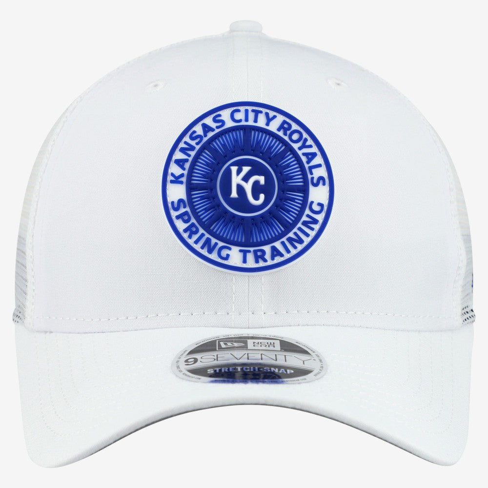 White Kansas City Royals New Era 2026 Spring Training Fan Pack 9SEVENTY Adjustable Trucker Hat