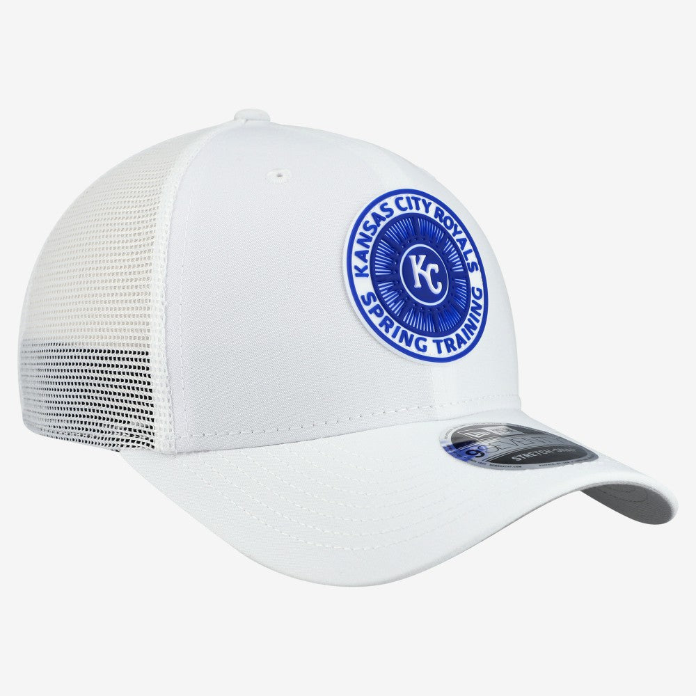White Kansas City Royals New Era 2026 Spring Training Fan Pack 9SEVENTY Adjustable Trucker Hat