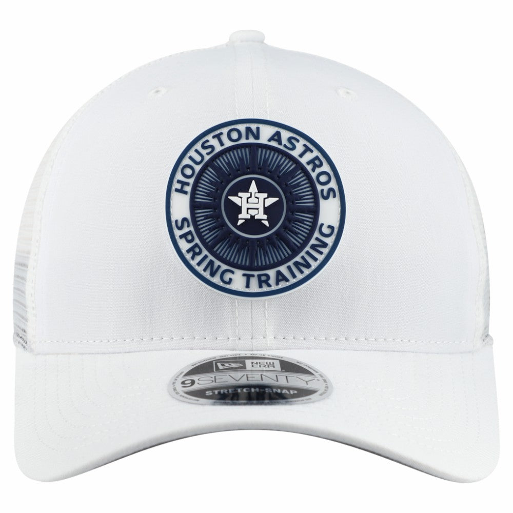 White Houston Astros New Era 2026 Spring Training Fan Pack 9SEVENTY Adjustable Trucker Hat