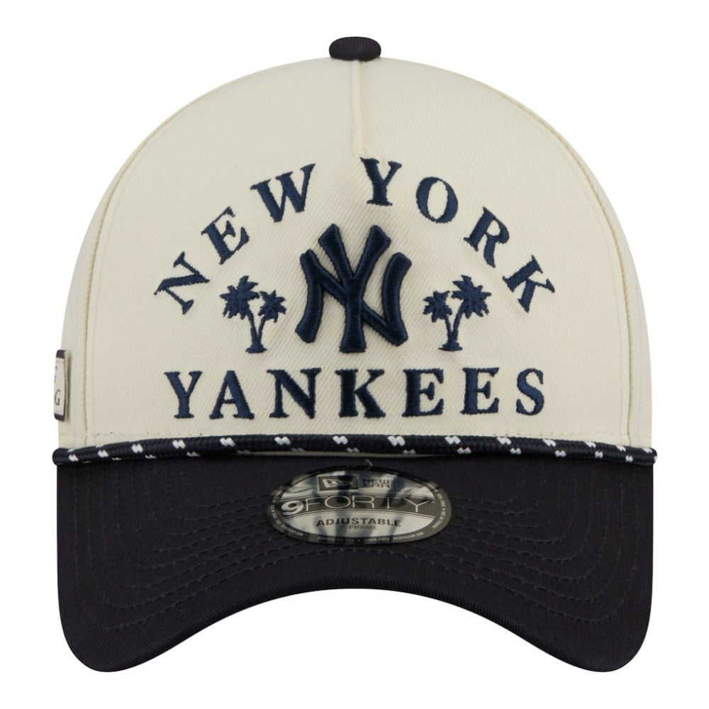 Cream New York Yankees New Era 2026 Spring Training Fan Pack Rope A-Frame 9FORTY Adjustable Hat