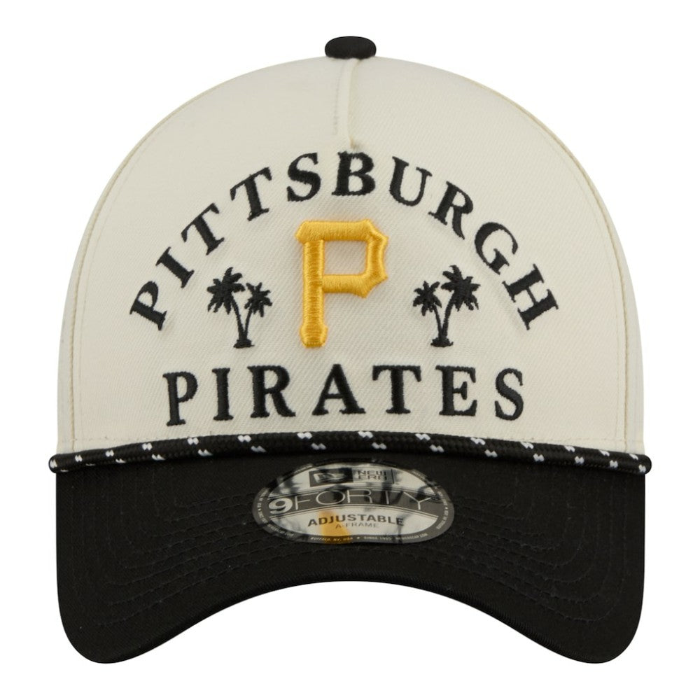 Cream Pittsburgh Pirates New Era 2026 Spring Training Fan Pack Rope A-Frame 9FORTY Adjustable Hat